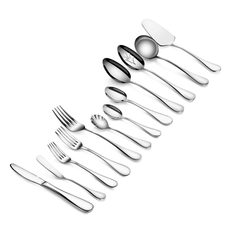 Artaste 56440 Rain 18/10 Stainless Steel 47-Piece Flatware Set, Service for 8 - Image 1